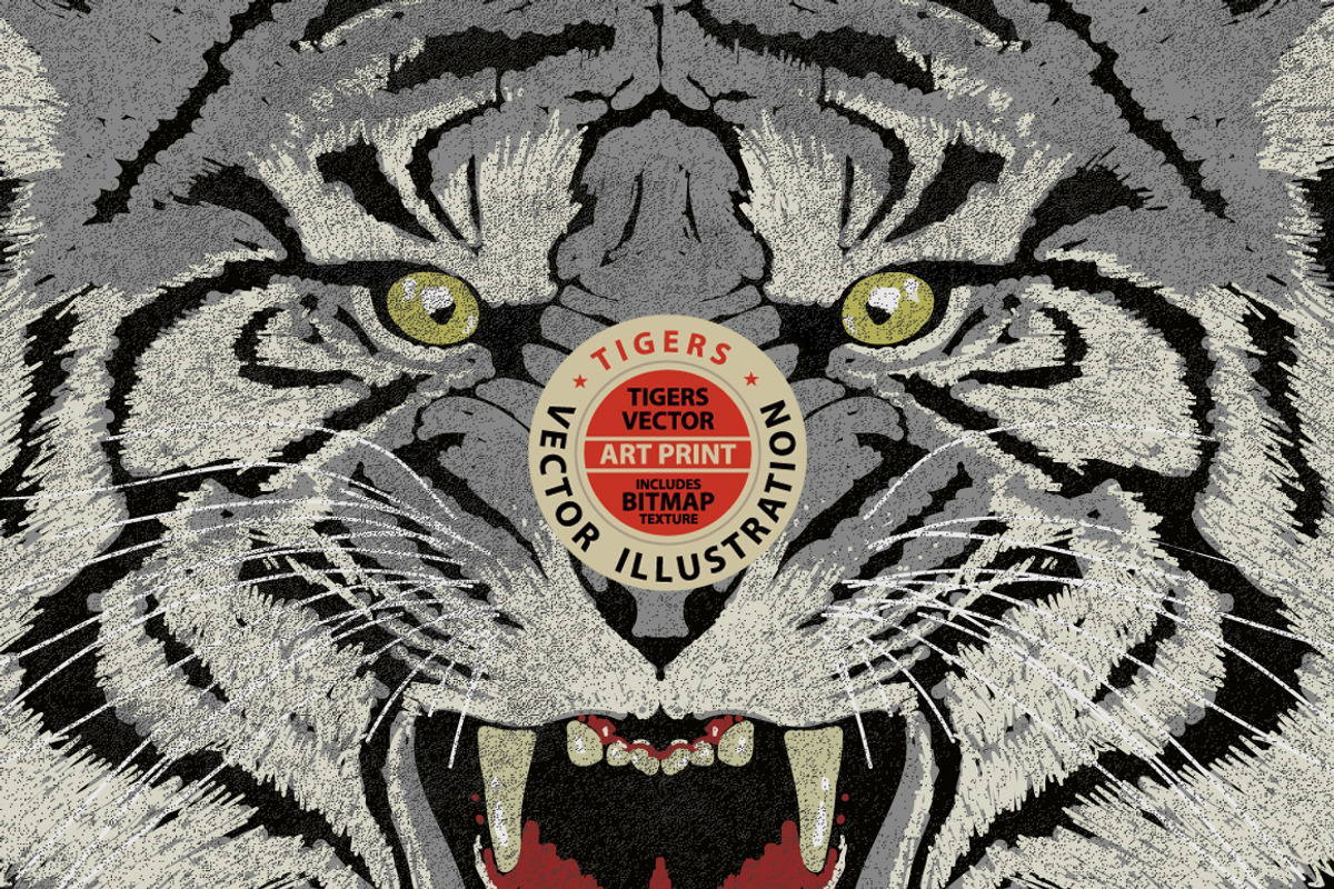 Tigers - Vector illustration, an Animal Illustration by Artistic & Unique (Photo 2 of 4)
