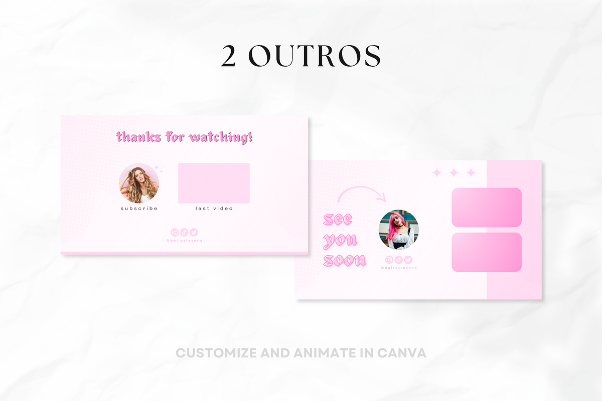 YouTube Brand Kit For Canva • Y2K, a Social Media Template by OniriqveDesigns (Photo 6 of 10)