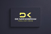 DK Creative Monogram Logo, a Branding & Logo Template by Triple M Graphics (Thumbnail 2 of 2)