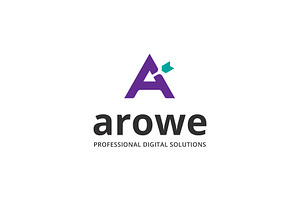 Arowe Letter A Arrow Logo