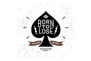 Vintage Label Born To Win