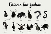 Chinese Ink Zodiac Sumi-e Style, an Illustration by ViktoriaLapshyna (Thumbnail 2 of 6)