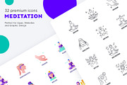Meditation | 32 Icons Set Hand Drawn, an Outline Icon by Marina Silence (Thumbnail 14 of 17)