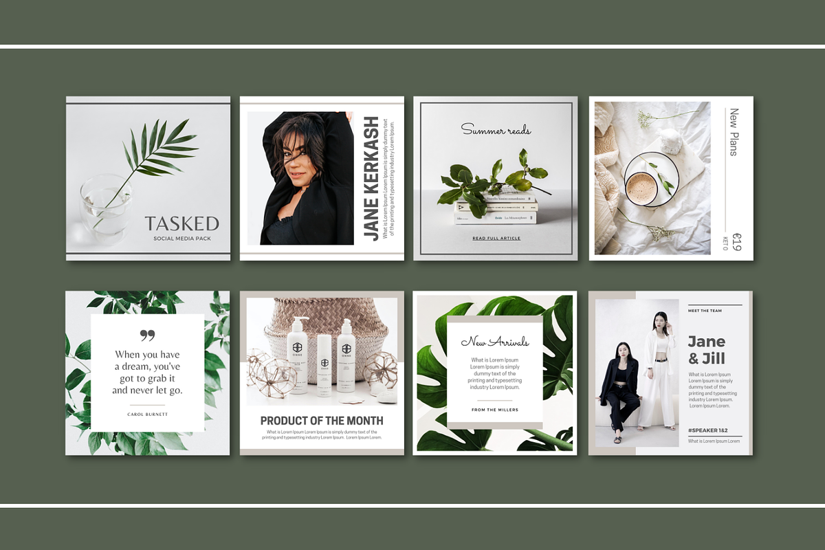 CANVA | Tasked Social Media Pack, a Social Media Template by 9inchideas (Photo 3 of 8)