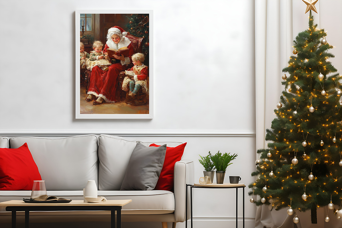 Vintage Christmas Wall Art Set, an Illustration by PrintablesByFranklyn (Photo 3 of 9)