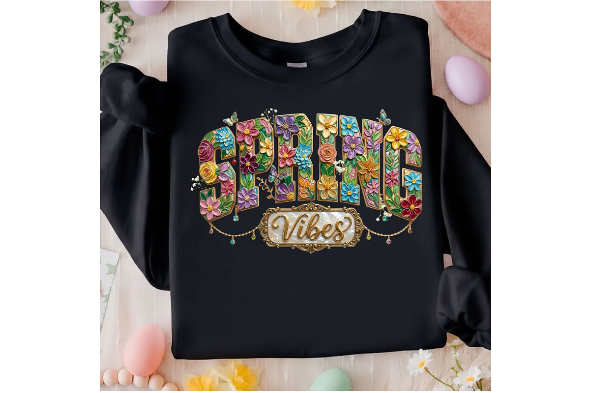 Floral Spring Vibes Png Paint Spring, an Illustration by Designking (Photo 5 of 6)