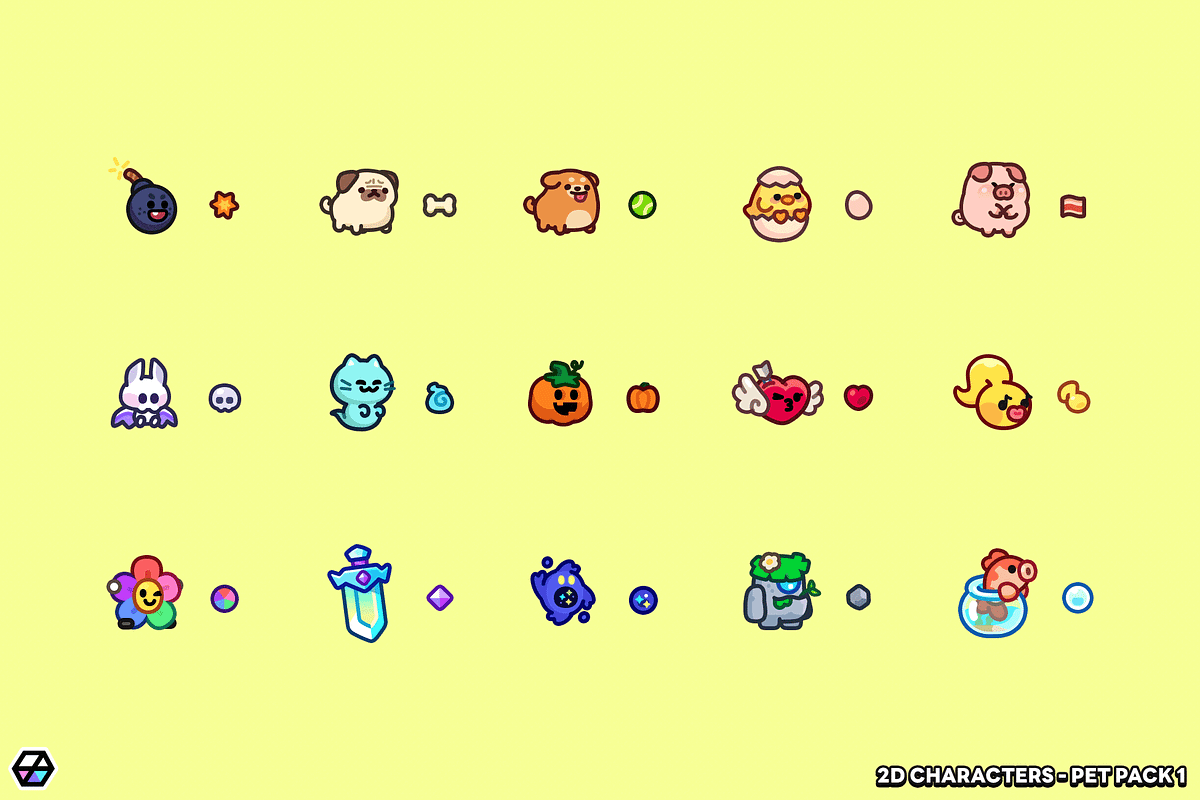 2D Characters - Pet Pack 1, an Animal Illustration by LAYERLAB (Photo 4 of 11)