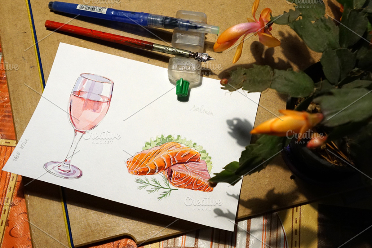 Watercolor preserved food, an Animal Illustration by miminoshka (Photo 6 of 7)