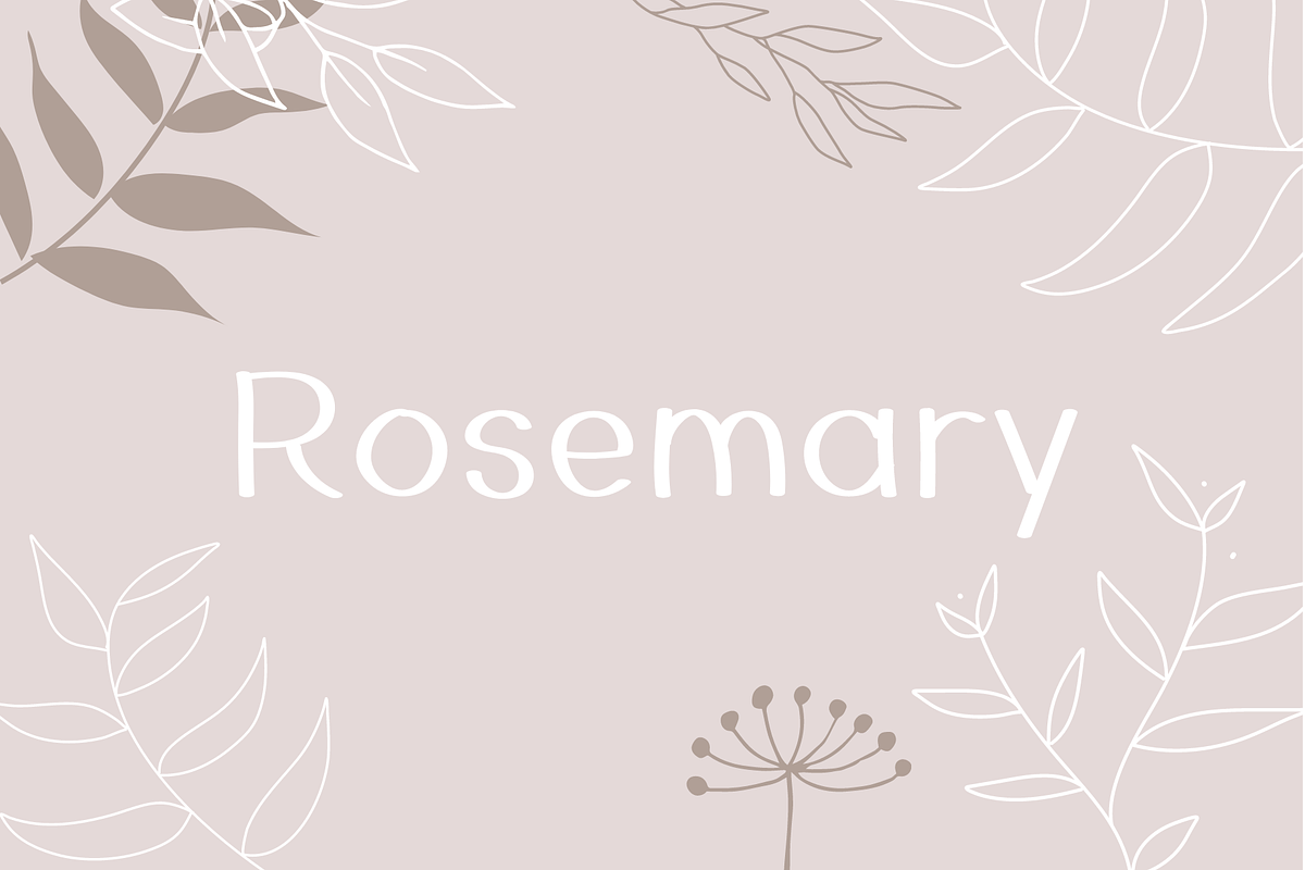 Rosemary, a Handwritten Font by Sofia Skoog (Photo 1 of 8)