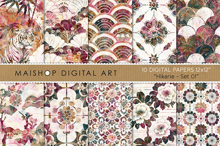 Asian Style Seamless Papers