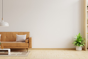 Living room wall mock up