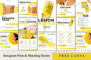 Lemon Bottle Instagram Canva