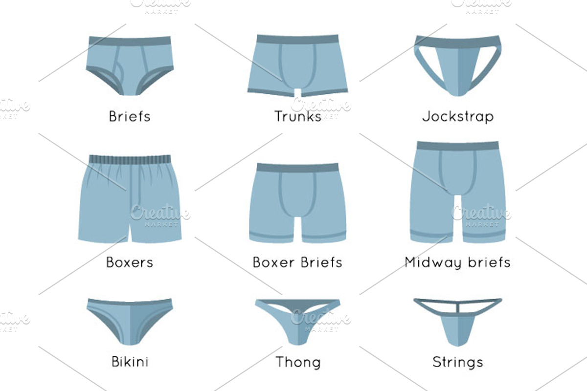 Male underwear types flat icons set, a Duotone Icon by Vectorikart (Photo 1 of 3)