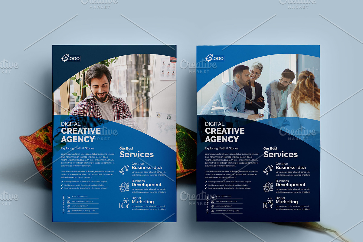 Clean Flyer Templates, a Flyer Template by Cristal Pioneer (Photo 1 of 4)