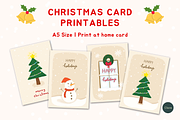 Snowy Beige Christmas Card Printable, a Card Template by Clairee Design Studio (Thumbnail 1 of 4)