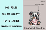 Quirky Valentine's Day Panda Clipart, an Illustration by SVGArt (Thumbnail 3 of 8)