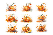Pumpkins & halloween jack-o-lantern, an Object Graphic by Ligrenok Art (Thumbnail 2 of 3)