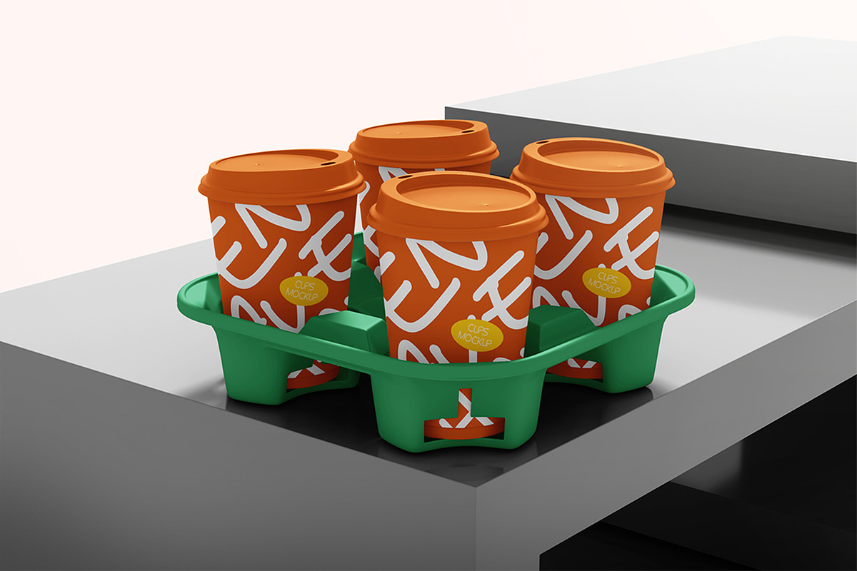 Paper Cups Mockup, a Cups & Container Mockup by Mockupnine