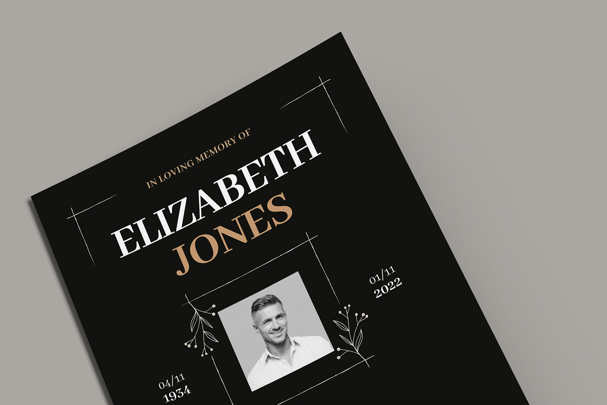 Elegant Funeral Invitation Card, a Stationery Template by MightyDesign (Photo 2 of 8)