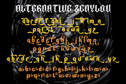 Zenylou Blackletter, a Blackletter Font by madeDeduk (Thumbnail 7 of 10)