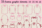 Coquette pink bows Vector collection, a Decorative Illustration by NataKa (Thumbnail 3 of 9)