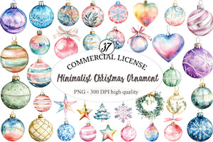 Minimalist Christmas Ornament Clipar, an Illustration by designcity5