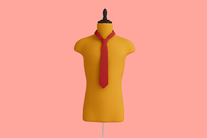 Dye Sublimation Necktie Mockup Tie