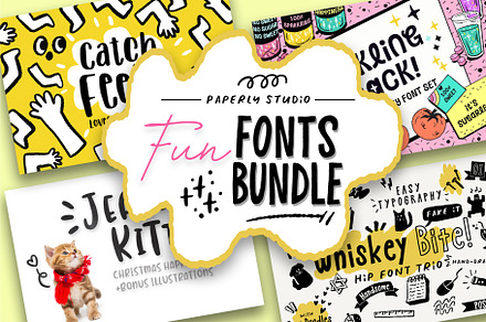 Fun Font Mini Bundle + Extras, a Font by Paperly Studio