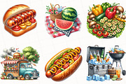 Summer Barbecue Day Clipart, an Illustration by OK Design (Thumbnail 5 of 5)