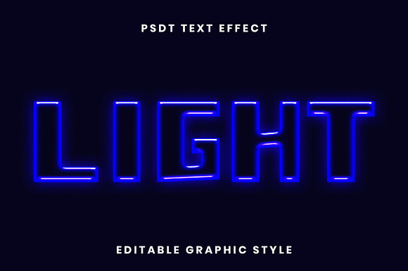 Neon Glow Outline Text Effect preview 2