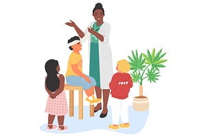A health professional provides first, an Object Illustration by SiberianArt
