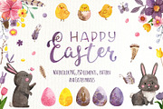 Easter. Watercolor set and lettering, a Decorative Illustration by Mariart_i (Thumbnail 1 of 6)