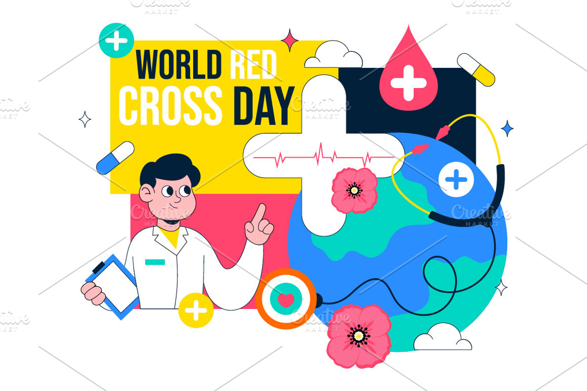 10 World Red Cross Day Illustration, a Healthcare Illustration by denayunebgt (Photo 4 of 4)