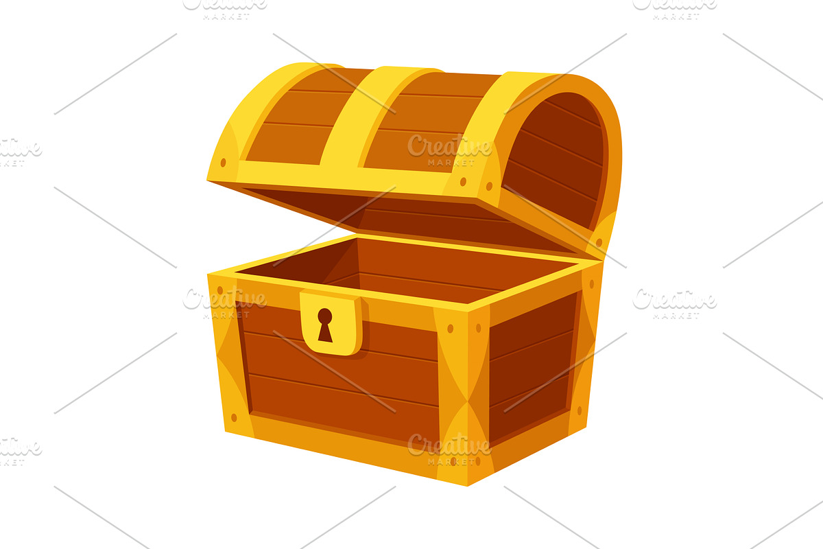 Chest. Game wooden antique box, an Object Illustration by the8monkey