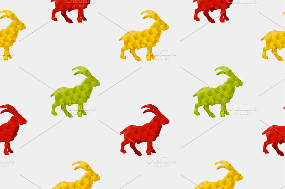 Abstract Triangular Goat