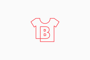 b letter tee tshirt apparel logo, a Branding & Logo Template by VASTARD STUDIO