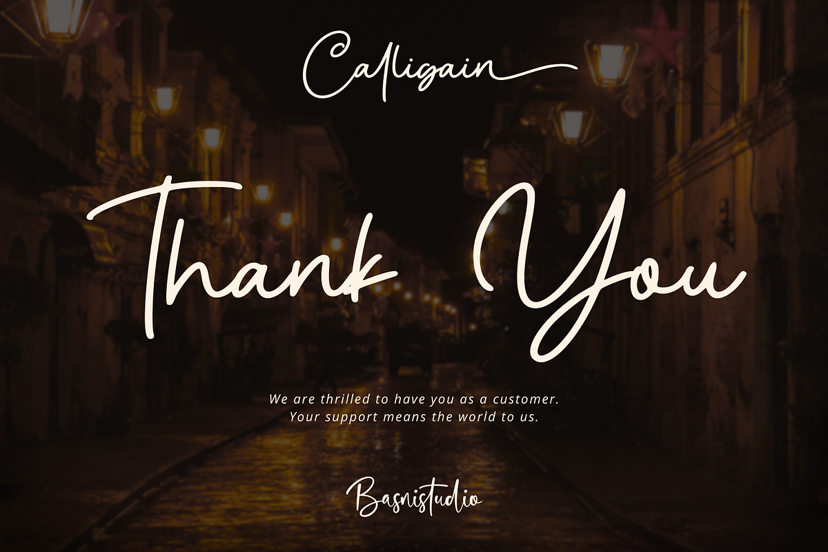 Calligain Handwritten Font, a Handwritten Font by Basnistudio (Photo 11 of 11)
