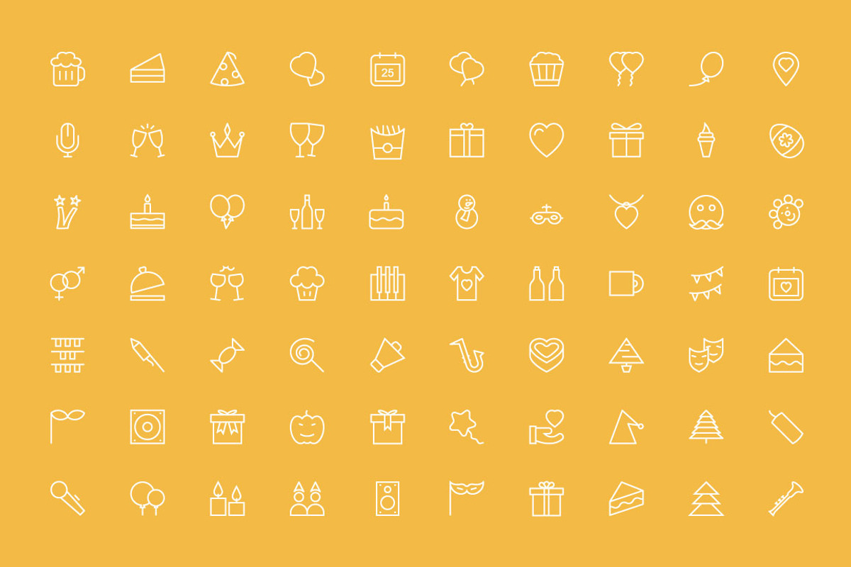 150 Celebration Vector Icons preview 2