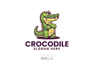 Crocodile Mascot Logo, a Branding & Logo Template by Ary_ngeblur