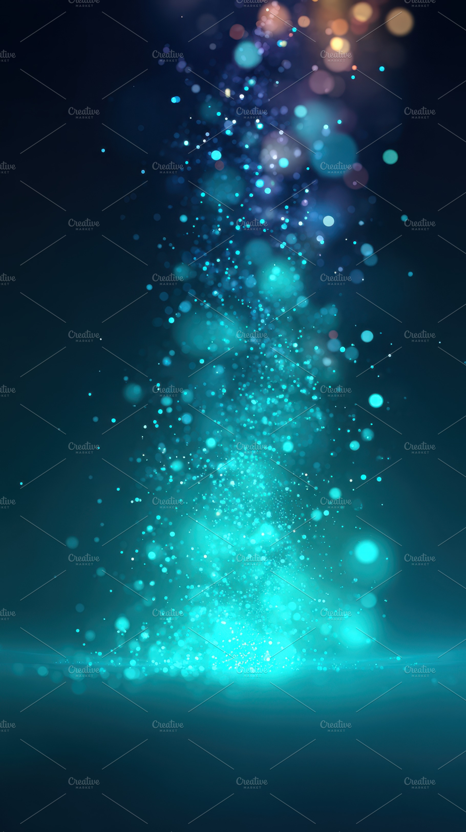 Magical blue bokeh lights, a Background Photo by AlyaAnd