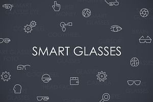 Smart Glasses Thinline Icons