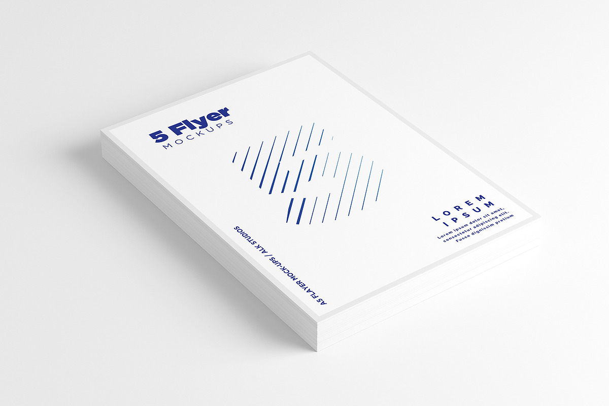 A5 Flyer Mock-Ups, a Print Template by AlkStudio (Photo 3 of 13)