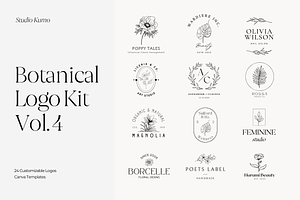 Botanical Logo Kit Templates Vol.4