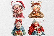 Funny Old Lady Christmas Sublimation, an Illustration by DreamCafeArt (Thumbnail 4 of 5)