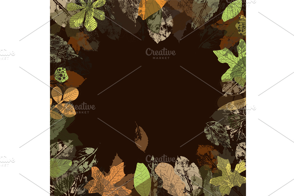 Autumn Sale with Leaves on a dark, an Illustration by Nenahliadava Design