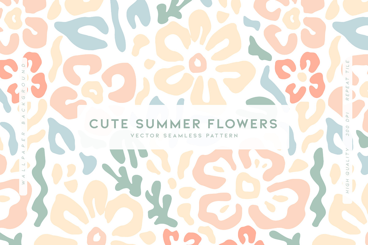 Cute Summer Flowers, a Pattern Graphic by MalyskaStudio (Photo 1 of 9)