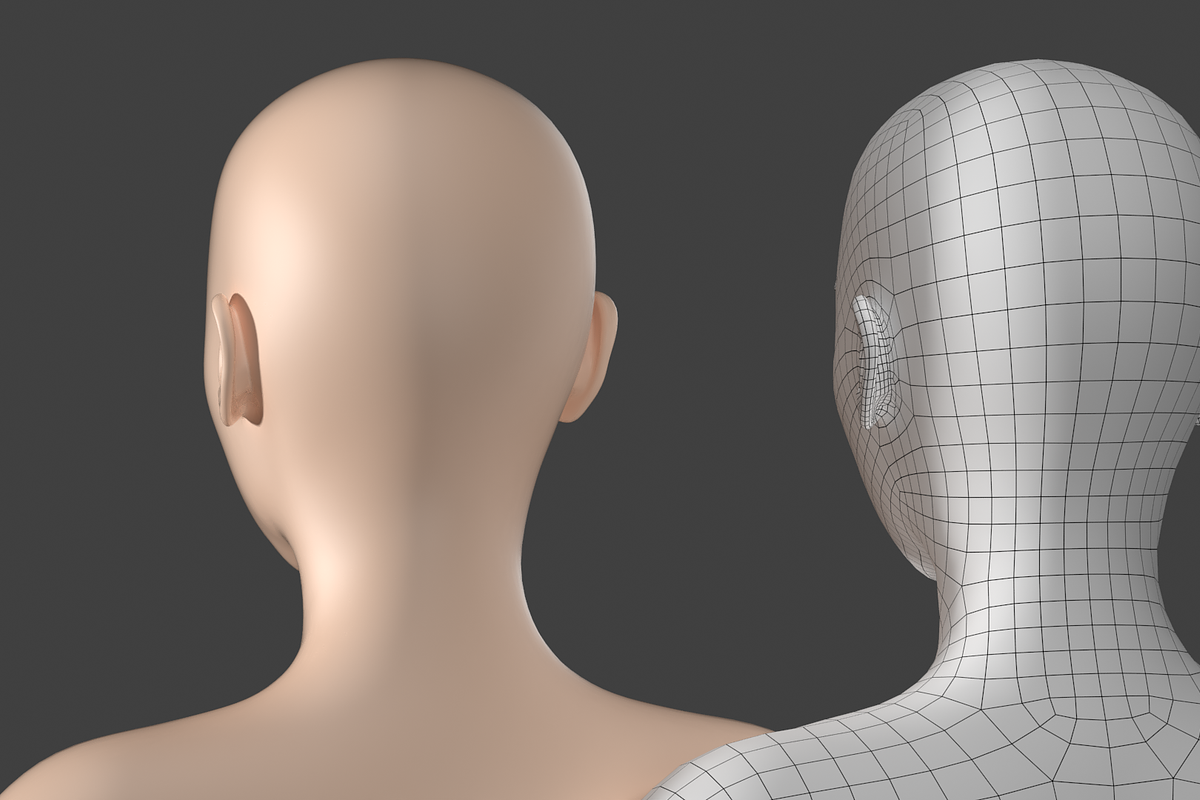 Stylized Female 01 T-Pose Base Mesh, a Characters & Person 3D Model by VK Studio (Photo 16 of 28)