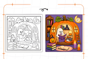 Cute Spooky Book Bold and Easy, a Seasonal Illustration by Design Station (Thumbnail 4 of 8)