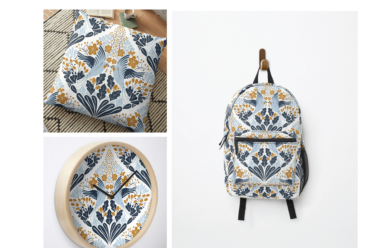 SWALLOW pattern collection, a Pattern Graphic by RenattaZare (Photo 6 of 17)