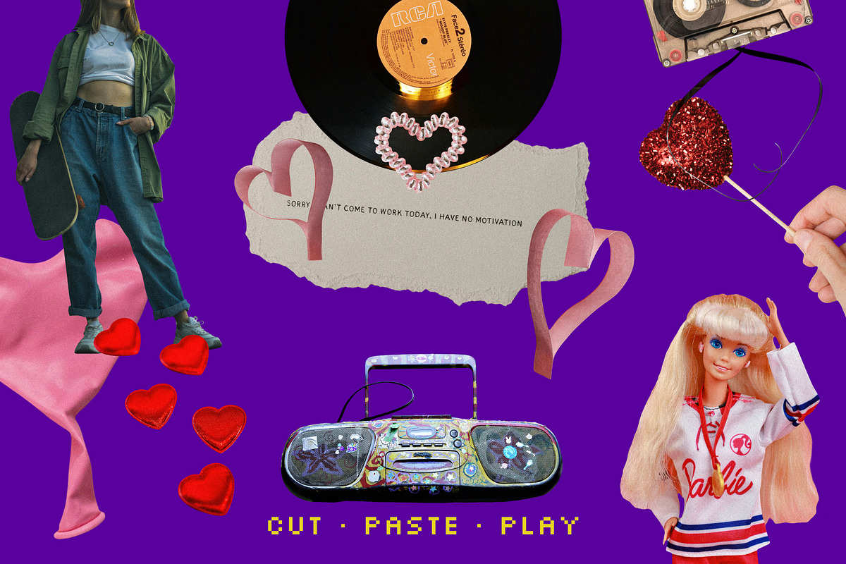 Valentine 90s Y2K Collage Kit, an Object Graphic by Anzhelika (Photo 10 of 13)